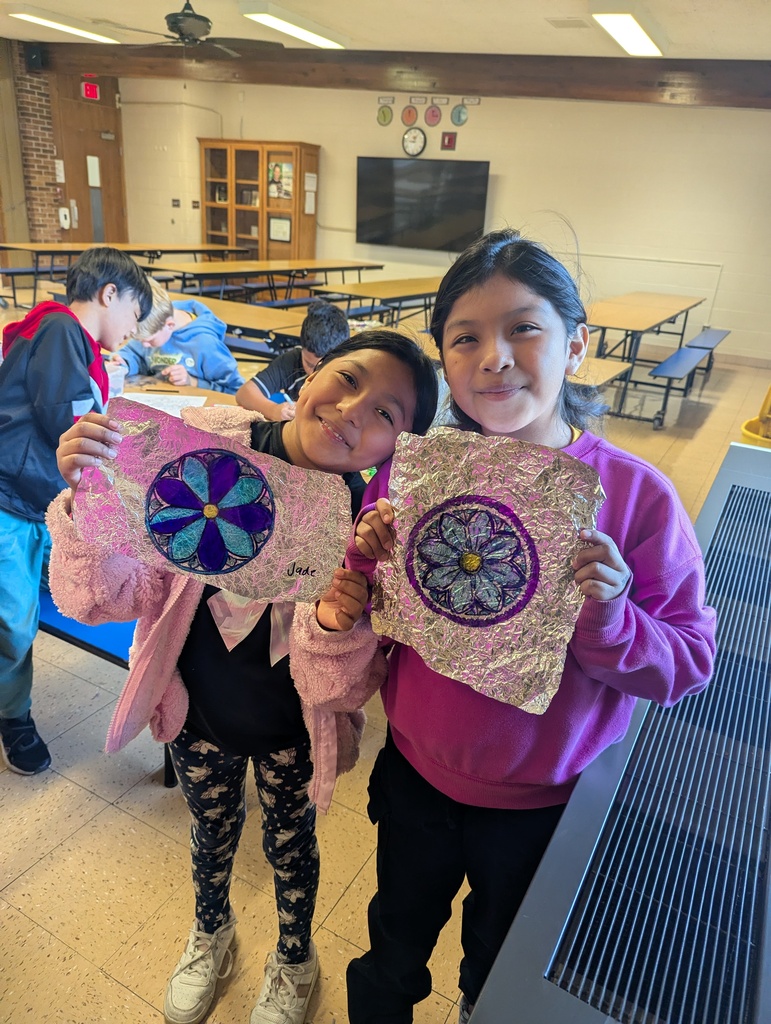 students make stain glass