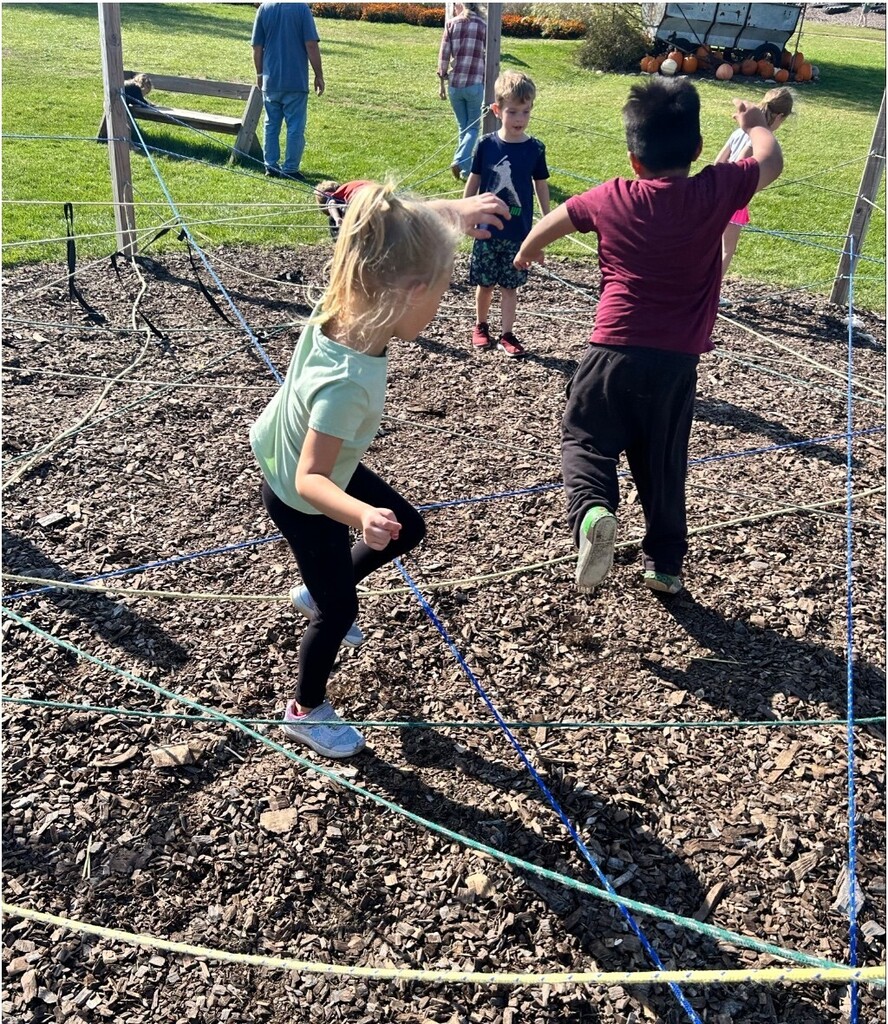 students play at Vesperman farms