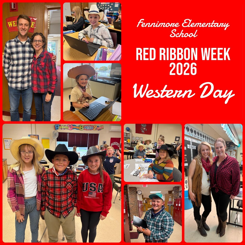 Red Ribbon Week Collage of pics from Western day