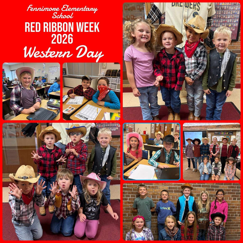 Red Ribbon Week Collage of pics from Western day
