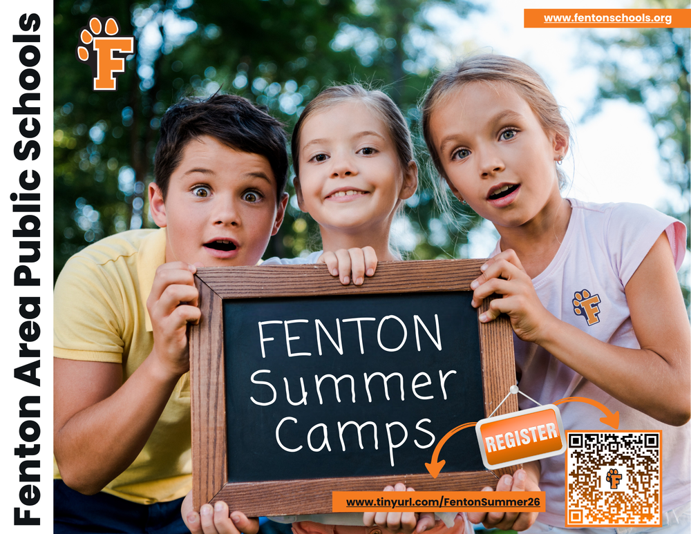 Fenton Summer Camps - To register visit www.tinyurl.com/FentonSummer2026