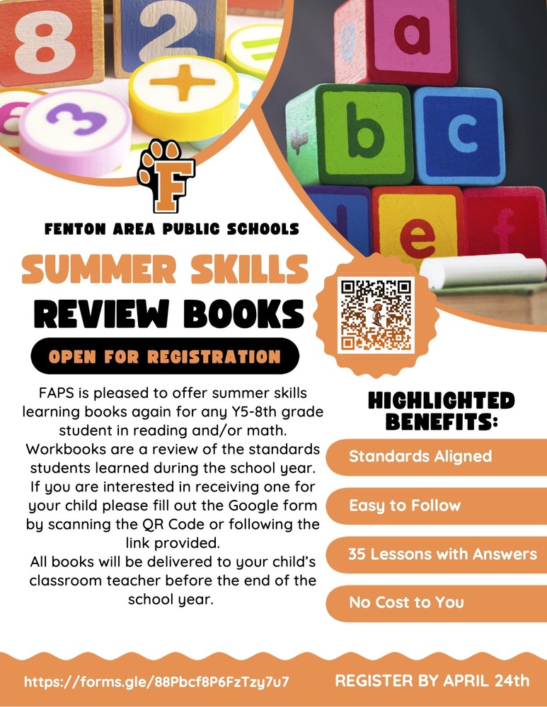 FAPS Summer Skills Review Books are now available