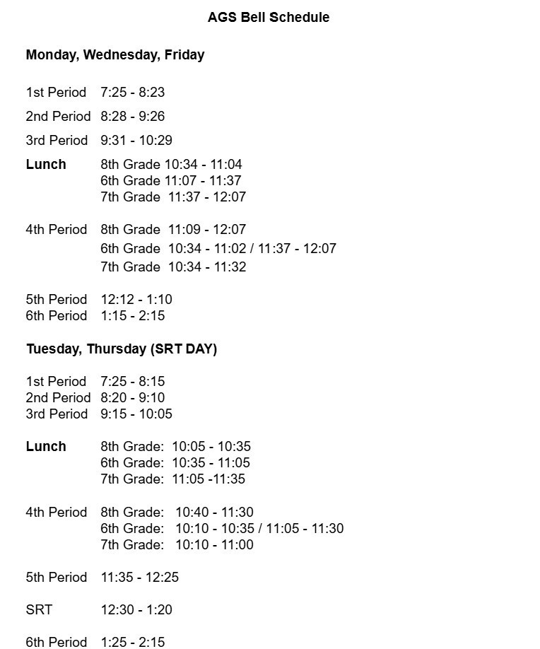AGS Bell Schedule