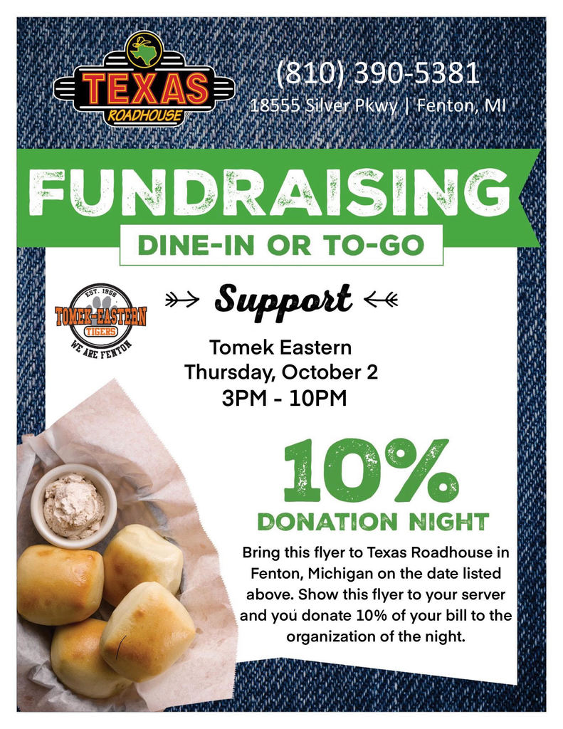 Fund raising event at texas road house Ocr 2nd