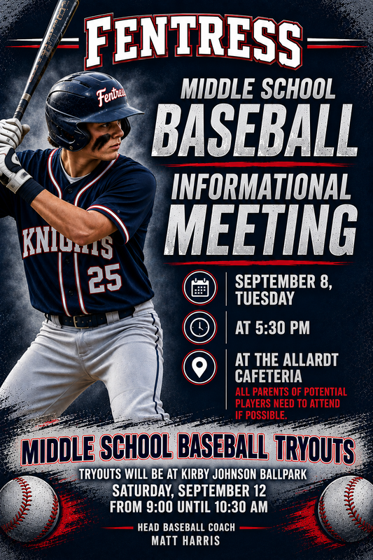 Fentress Middle School Baseball meeting