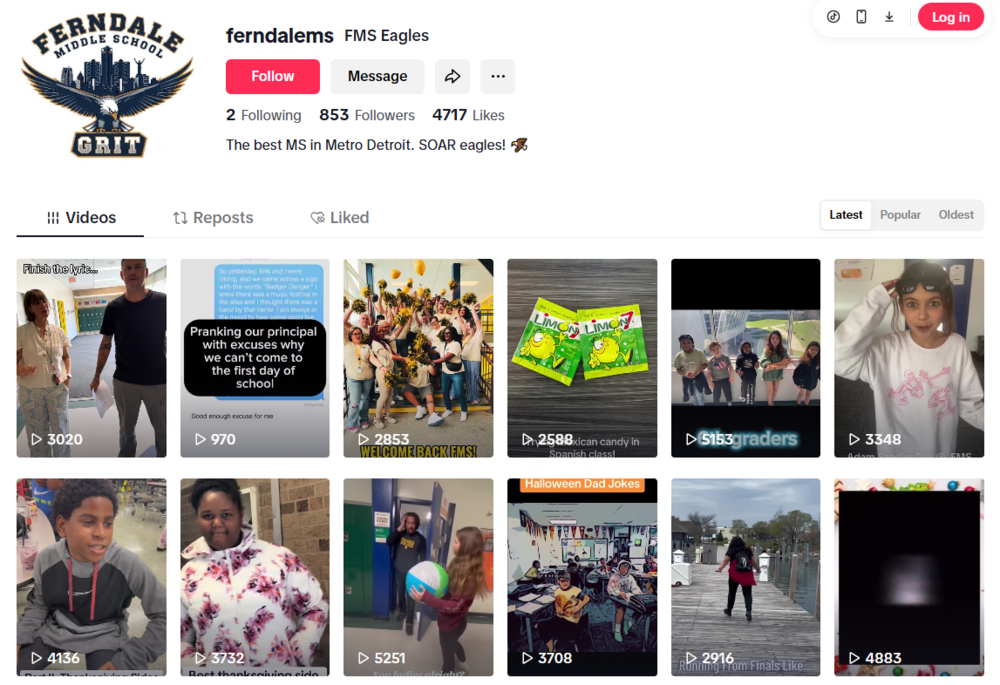 tik tok page
