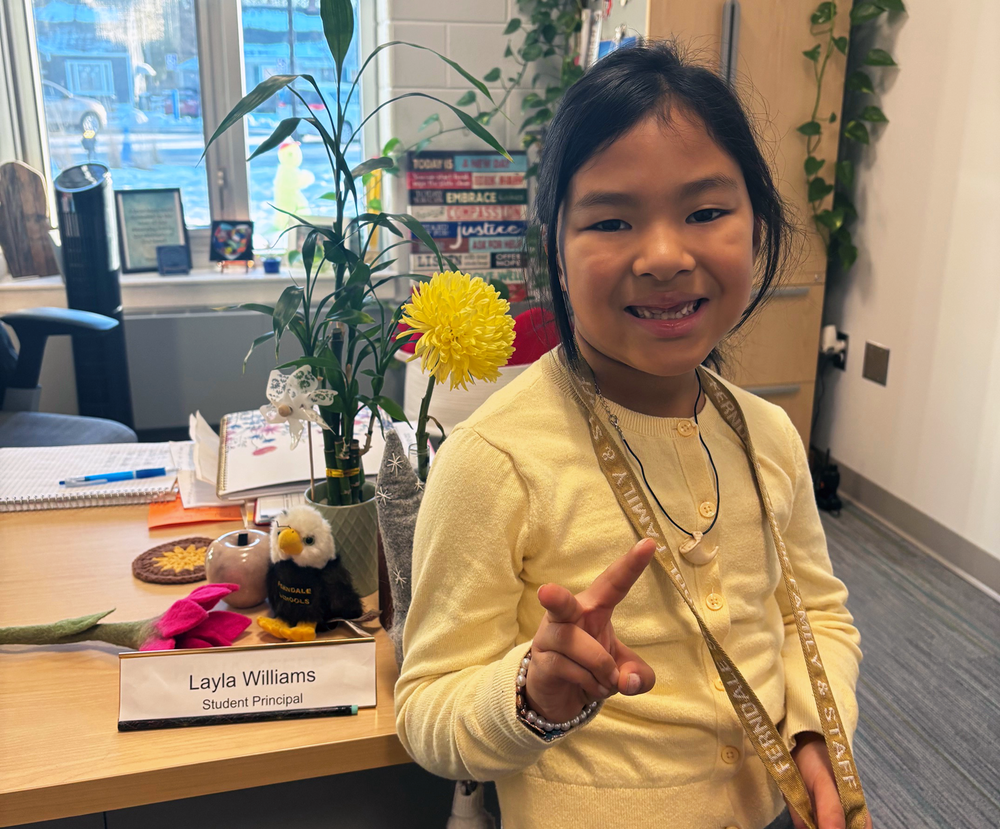 Student names Principal for the Day