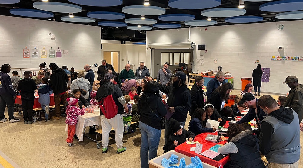 families gather to build literacy awareness during Ferndale Lower Elementary's Pumpkins and Pages event