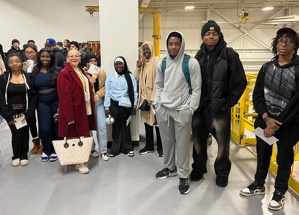 students visited a career training center