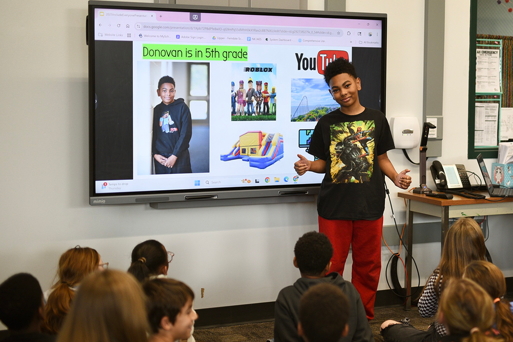 Donavan shares his experience with students at FUEL