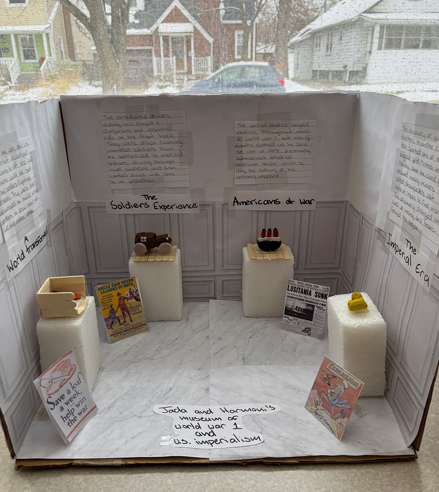 uhs students built a micro museum of American Imperialism