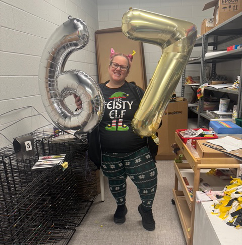 staff and students celebrate 67 days of school