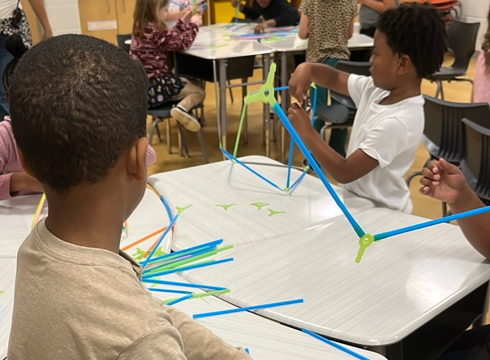 strawbees in the STEAM lab