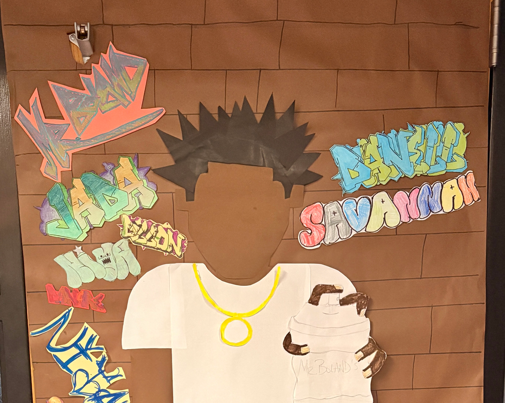 door display honoring street art roots in the Black community wins best door competition at UHS