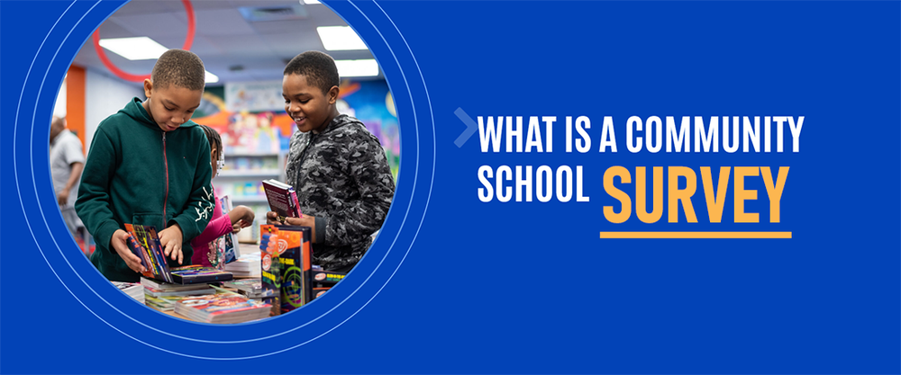 What is a community school survey