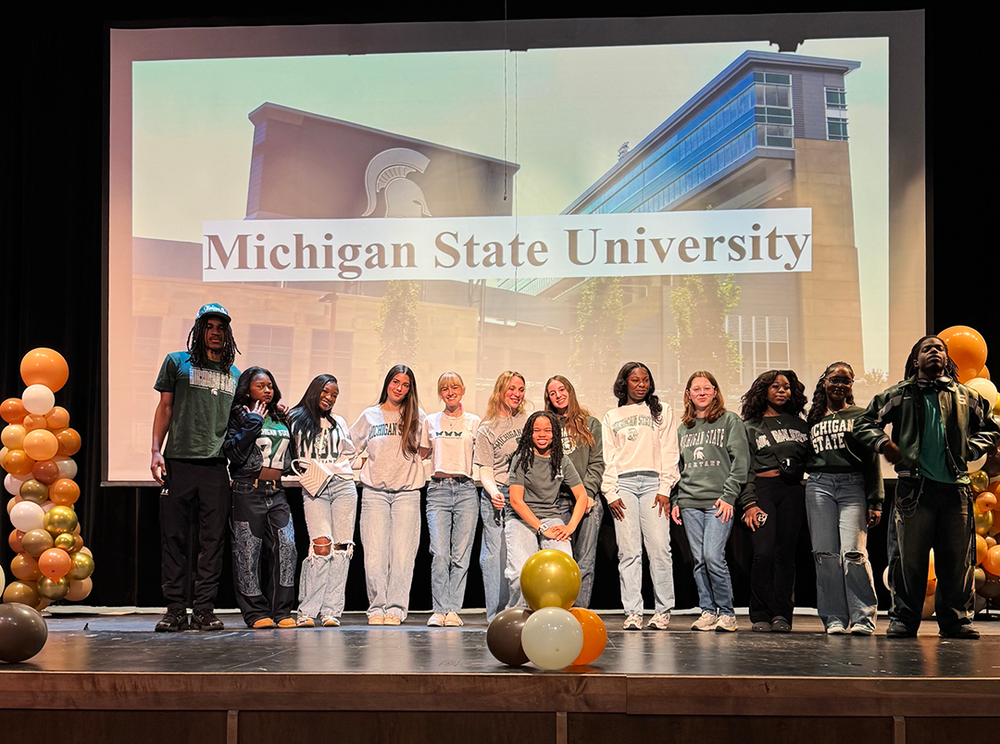 students celebrate life after high school on decision day