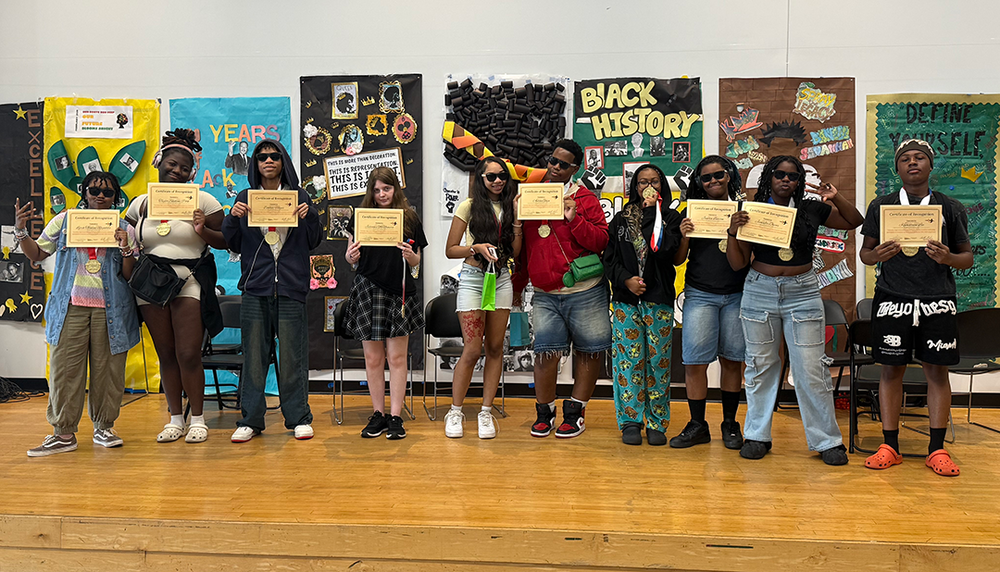 uhs pathway students show off awards
