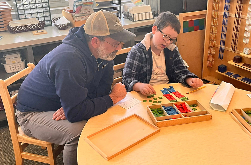 Montessori students brought their grown-ups to school and taught them lessons