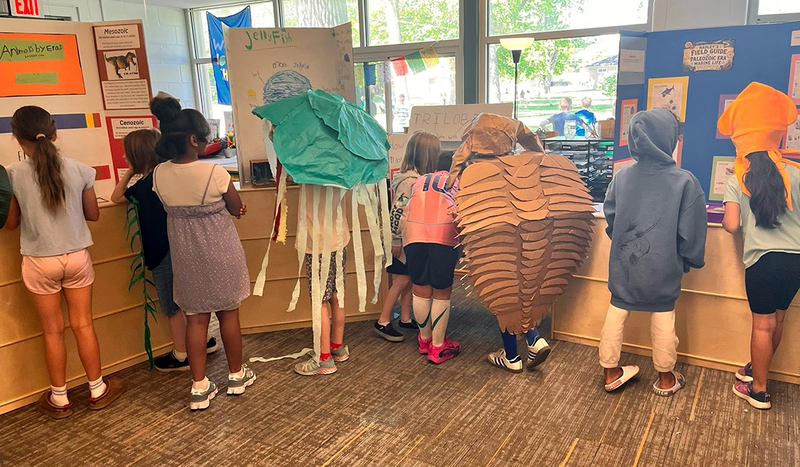 Montessori students presented the Timeline of Everything 