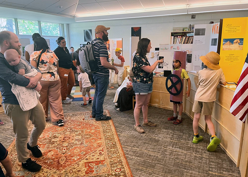 Montessori students presented the Timeline of Everything 
