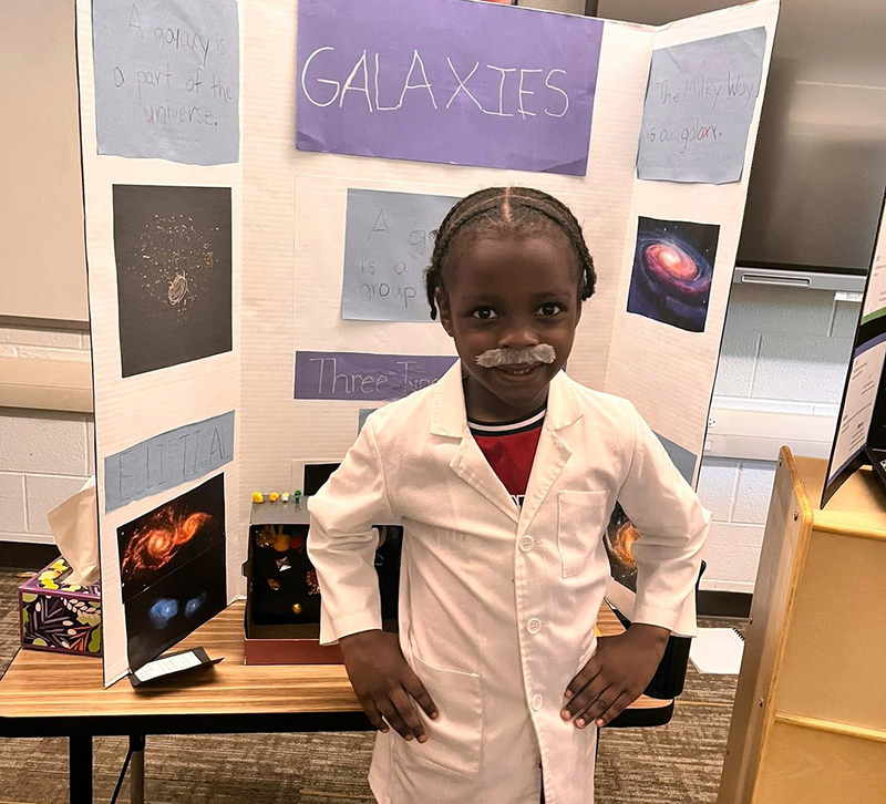 Montessori students presented the Timeline of Everything 