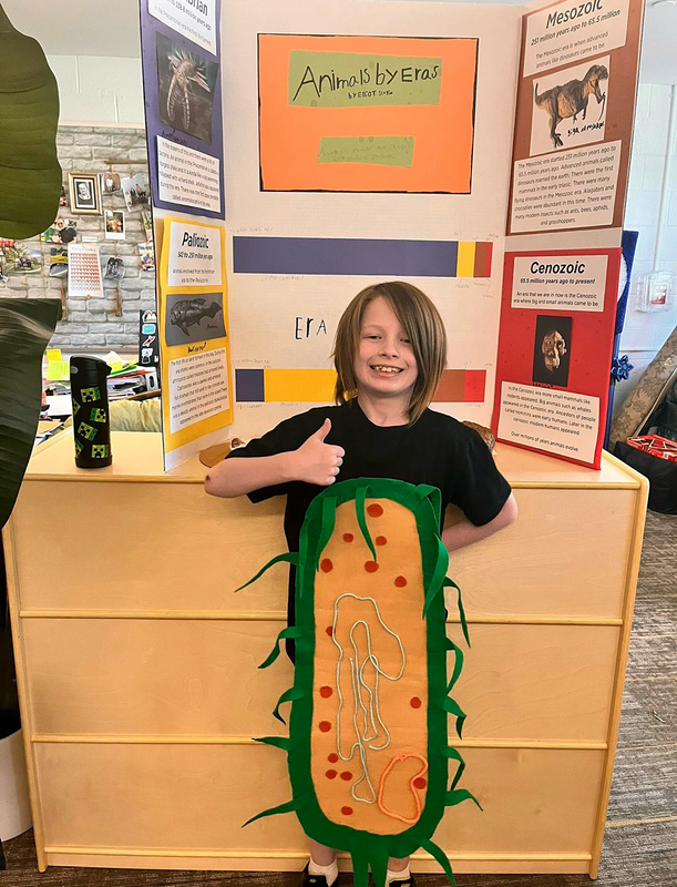Montessori students presented the Timeline of Everything 