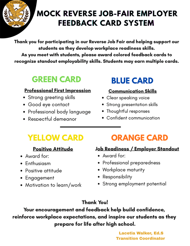 adult transition students present their job readiness at reverse job fair
