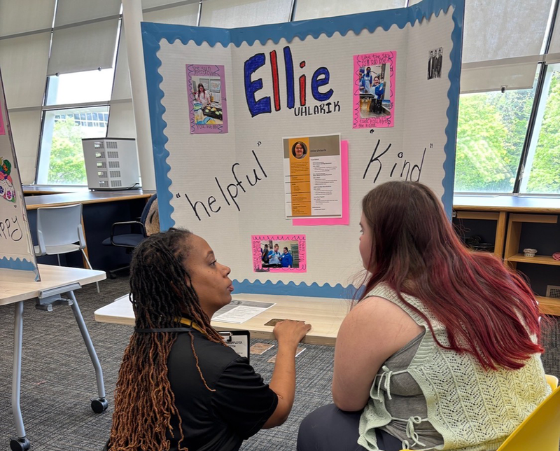 adult transition students present their job readiness at reverse job fair