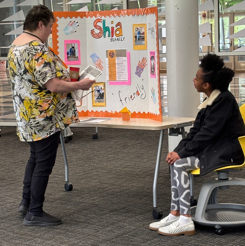adult transition students present their job readiness at reverse job fair