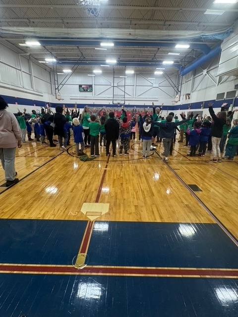 students gather for the walkathon and field day