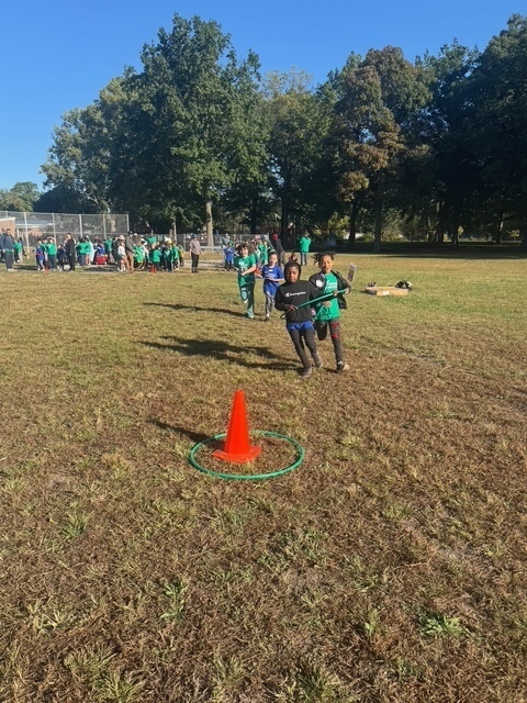 students gather for the walkathon and field day