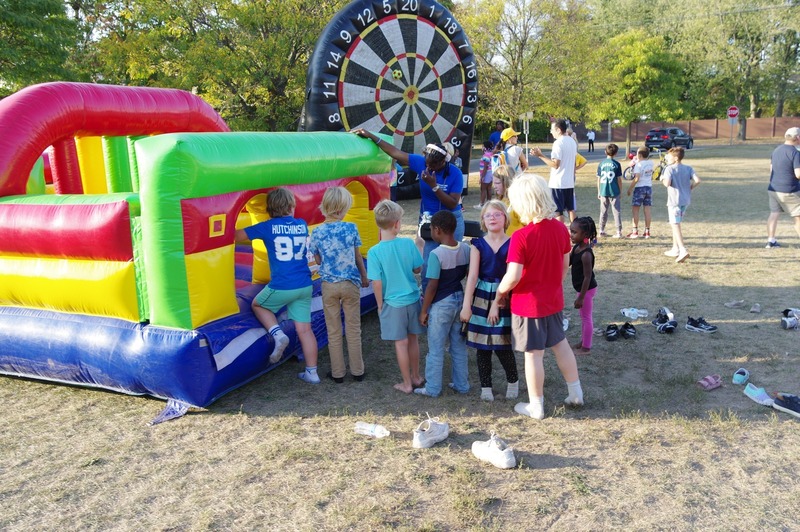 homecoming tailgate with bounce houses