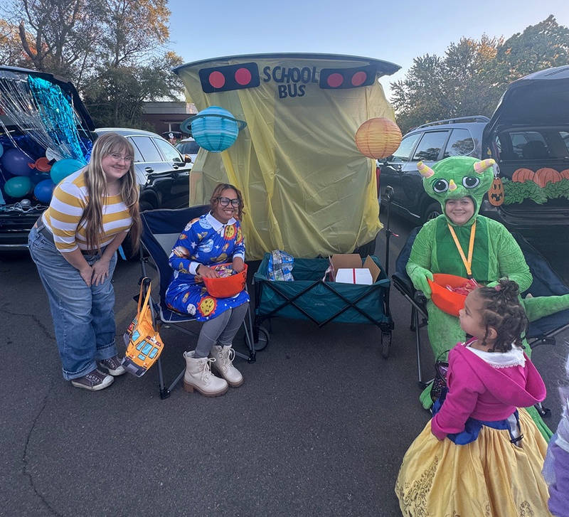 trunks were decorated and treats were shared at the annual trunk or treat event.