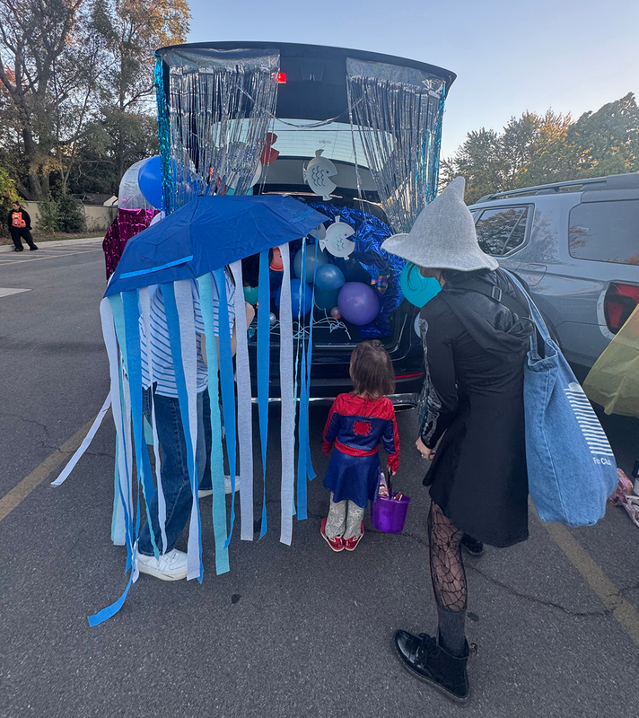 trunks were decorated and treats were shared at the annual trunk or treat event.