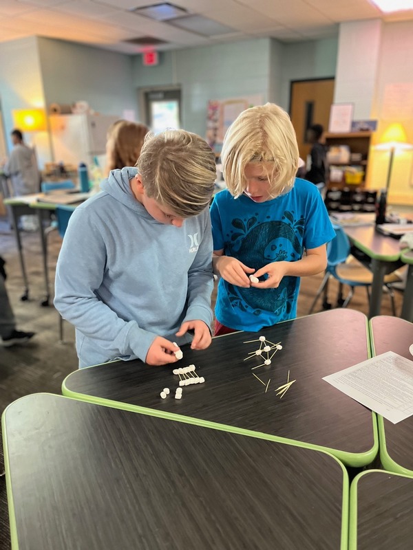 students make toothpick creations to learn engineering skills