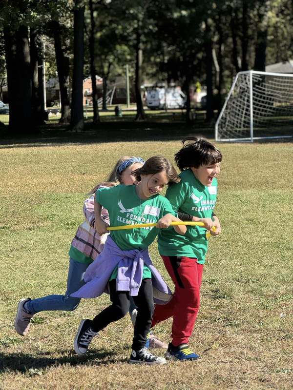 students play at walkathon field day