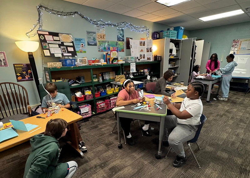 students built model storm shelters to explore STEM principles