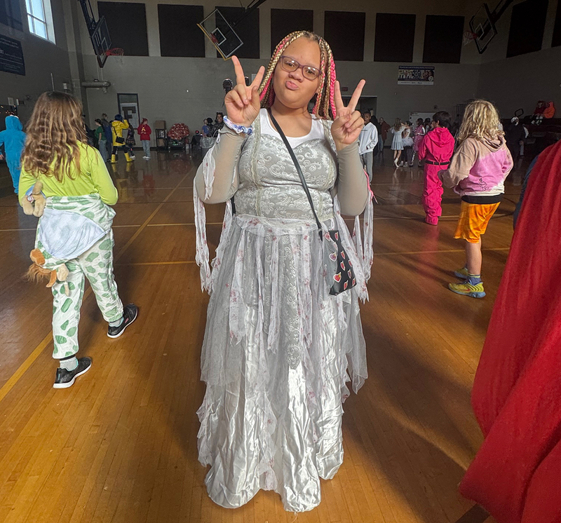 students wore costumes to FMS halloween dance