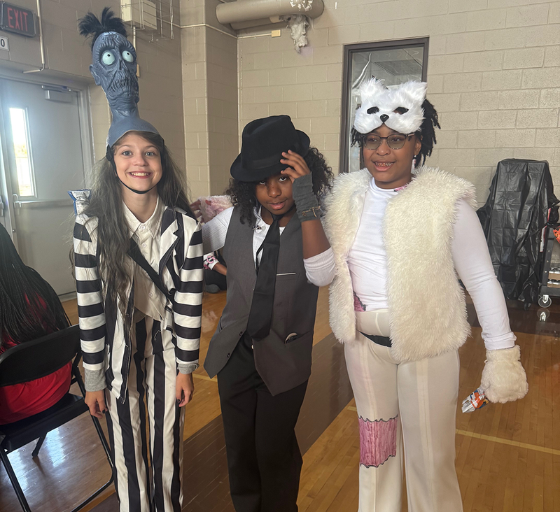 students wore costumes to FMS halloween dance