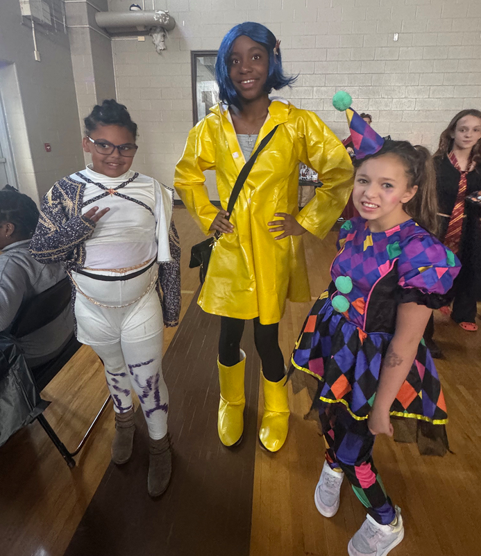 students wore costumes to FMS halloween dance