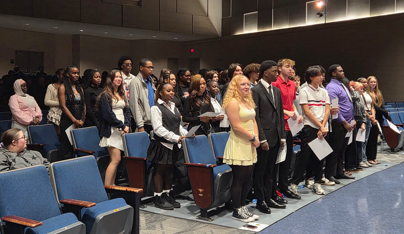 National Honor Students rise to be acknowledged