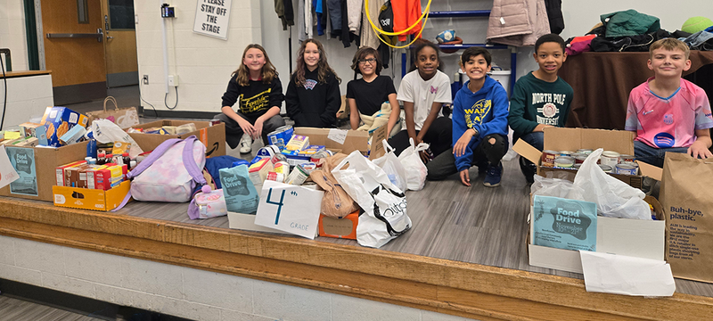 student council hosted a food drive