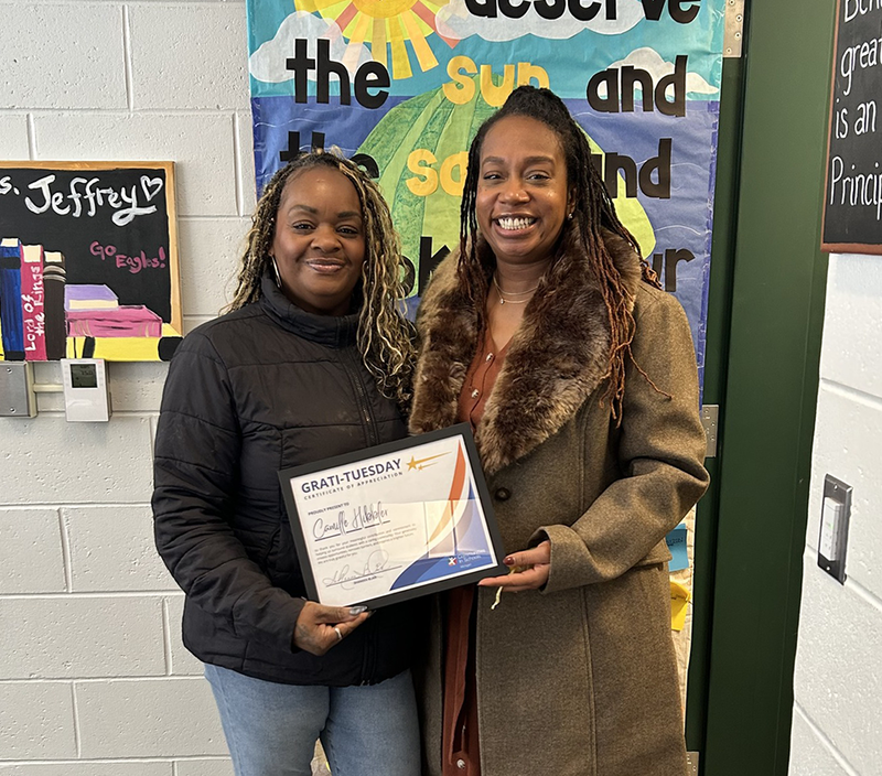 superintender hibbler receives GratiTuesday award