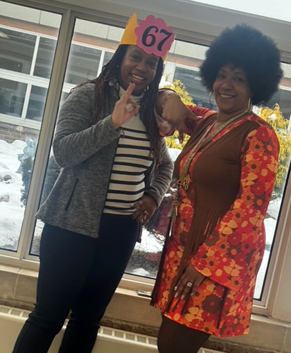 staff and students celebrate 67 days of school