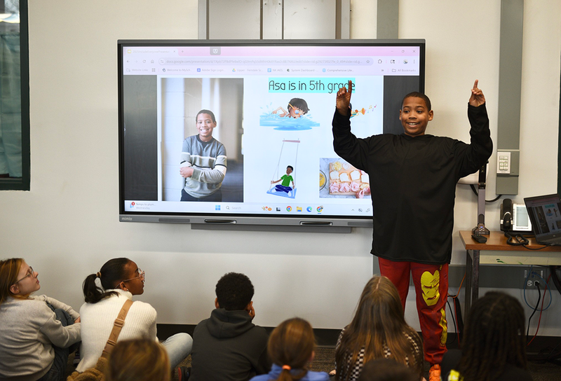 Asa shares his experience with students at FUEL