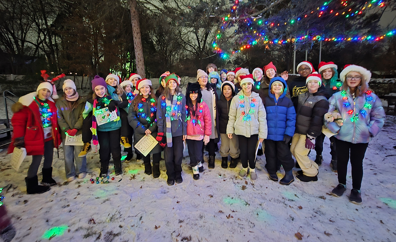 FMS choir at Pleasant Ridge tree lighting