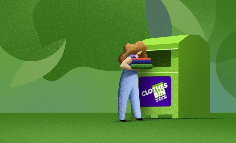 clothes bin donation drop off