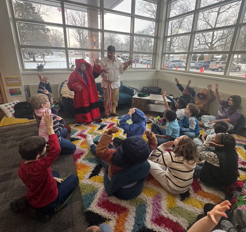 Historical reenactor Genot Picot brought storytelling and hands-on learning to FUEL students