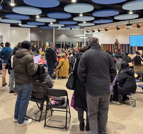 families explore Ferndale Lower Elementary during Kindergarten Open House