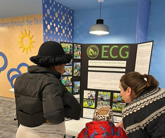 families explore Ferndale Lower Elementary during Kindergarten Open House